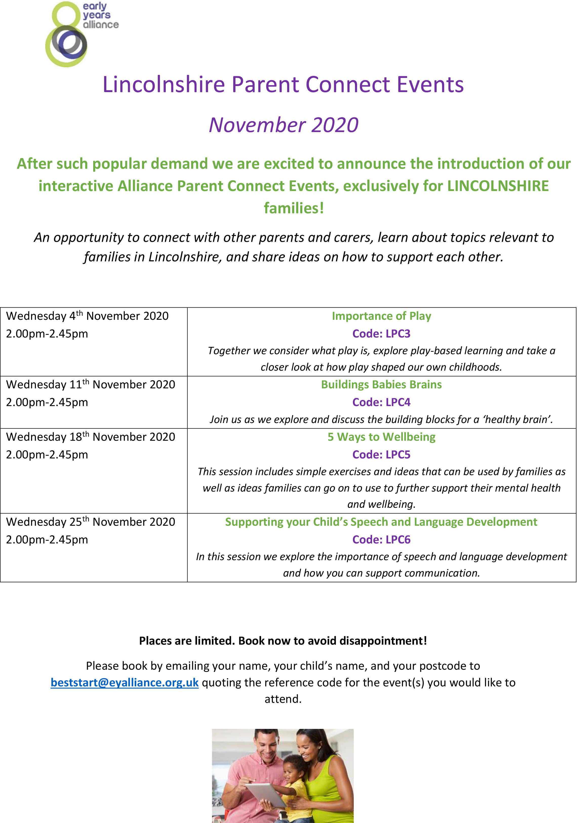 Lincolnshire Parent Connect Events